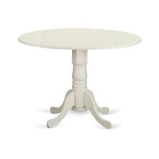 East West Furniture 3pc Round 42" Dining Room Table With Two 9-inch Drop Leaves