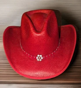 NEW BULLHIDE AMERICAN GIRL RED HAT SIZE L/XL GIRLS LIL PARDNER COWBOY COWGIRL - Picture 1 of 6