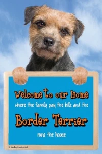 3D BORDER TERRIER WELCOME SIGN STUNNING 3D great Christmas stocking filler - Picture 1 of 1