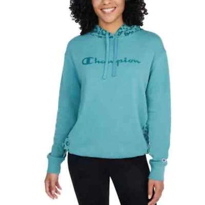 Champion Damen Color Block Hoodie angenähte Kapuze Gepard Print neu mit Etikett - Bild 1 von 11
