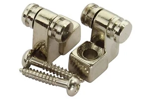 Roller String Tree Retainer for guitar - 2pk - Nickel - Picture 1 of 3