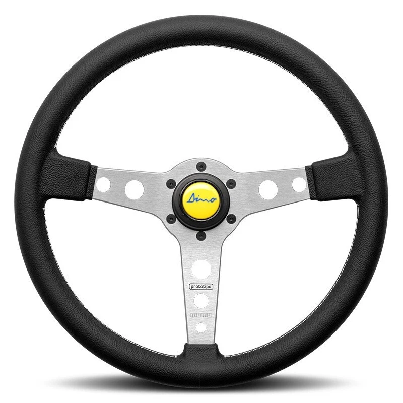 Volante Ferrari Dino 206 246 V6 GT GTS MOMO Prototipo 370 mm cuero nuevo Foto 1 de 4