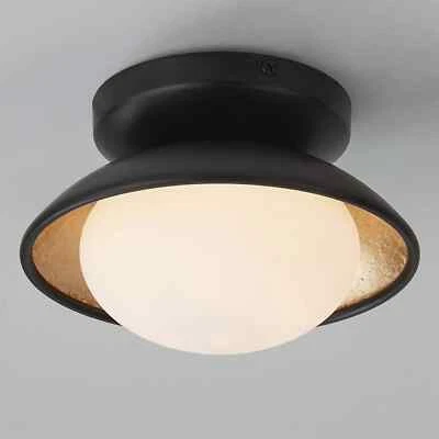 Adrienne Sconce Flush Mount Light  Shades of Light Black and Gold small - Image 1 of 3