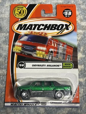 Matchbox 50 años Chevrolet Avalanche en caja en verde de Rescue Rookies Foto 1 de 4
