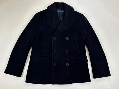 *MINOR DEFECT* Polo Ralph Lauren Men's Wool Naval Pea Coat Overcoat - Size: L - Image 1 of 4