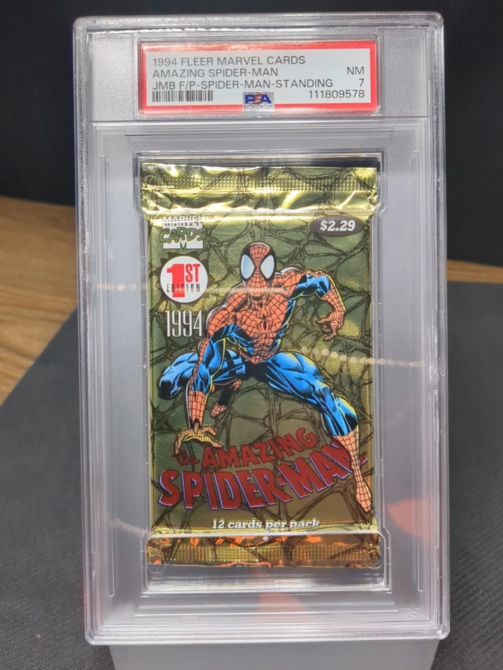 PSA 7 🕷️ 🕸️1994 Fleer Marvel Cards Amazing Spider-Man (de pie) ✅ GradedGeekz  Foto 1 de 2