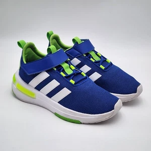 Adidas Racer TR23 Running Shoe, Green /White/Dark Blue, 3 US Unisex Big Kid - Picture 1 of 9