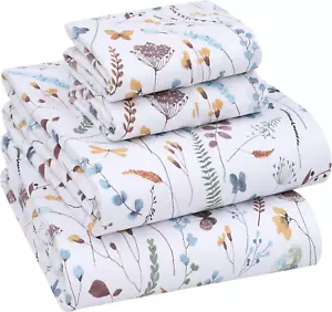 100% Cotton Sheets - Crispy Cooling Percale Sheets for Full Size Bed, Breathable - Picture 1 of 9