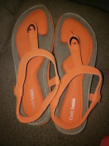 Women's Comfy Sandals,sz 45 Comfort Slip On Beige Flat Size 9.5 - Picture 1 of 5