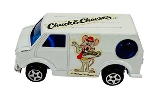 Vintage Chuck E Cheese Bedford Van Diecast Toy Pizza Time Theater 1981 White - Picture 1 of 7