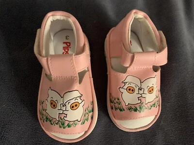 Zapatos Chirriantes Cerdito Bebé Niña Talla 3 Color Rosa Foto 1 de 4