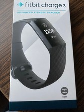 FITBIT CHARGE 3 FITNESS ACTIVITY TRACKER WATCH BLACK OR NAVY LARGE BUNDLE PACK