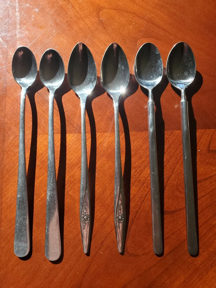 6 ICED TEA SPOONS/ 2 Gense Sweden, 2 OneidaCraft, 2 SCC Japan - Image 1 of 4