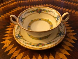 Plato antiguo Minton Bone China 1926 de 6" y tazón de sopa de 4 1/2" Helena Inglaterra 1926 - Imagen 1 de 6