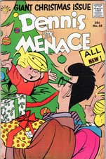 DENNIS THE MENACE #10 GIANT CHRISTAMS ISSUES! SILVER AGE FAWCETT COMICS 1961!