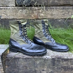 US Vietnam Era Jungle Boots Combat Size 11 Dated 3 67 Green Ro-Search VTG - Picture 1 of 10