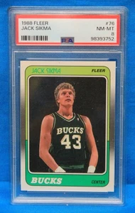 1988 FLEER # 76 Jack Sikma PSA 8 NM-MT # 98393752 MILWAUKEE BUCKS !!! - Picture 1 of 2