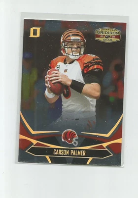 2008 DONRUSS GRIDIRON GEAR GOLD HOLOFOIL O'S #20 CARSON PALMER 019/100 - Image 1 of 2