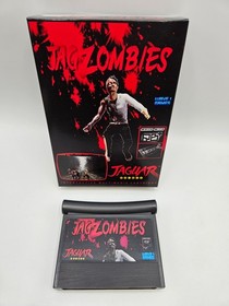 🌟 Atari Jaguar Jag Zombies BLACK Cartridge w/Box (NO MANUAL, NO INSERT)