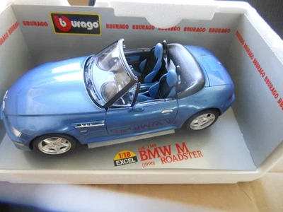 Новый литой 1996 синий BMW M ROADSTER COD. 3349 Bburago 1/18 Excel сделано в Италии - Изображение 1 из 4