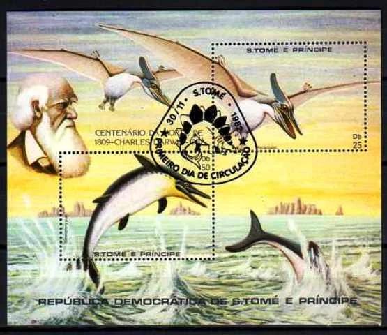 史前动物圣托马斯和王子 1982 (15) 块码 Yvert 号 34 取消 — 第 1/1 张图片