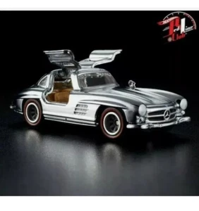 Hot Wheels HWC 2021 RLC Exclusive '55 Mercedes-Benz 300 SL Chrome NUOVO - Foto 1 di 6