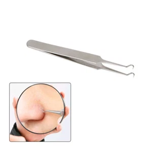1* Pinzas Curvas Removedor de Espinillas Extractor de Espinillas Acné Mancha Comedón Herramienta - Imagen 1 de 12
