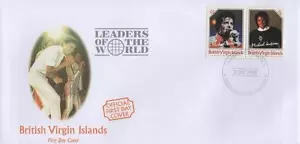 MICHAEL JACKSON VIRGIN ISLANDS 55c PAAR UNVERÖFFENTLICHTE BRIEFMARKEN AM ERSTEN TAG COVER - Bild 1 von 1