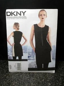 Vogue V1313 Misses Donna Karan Dress Sewing Pattern Size 4 6 8 10 12 UNCUT DKNY - Picture 1 of 2