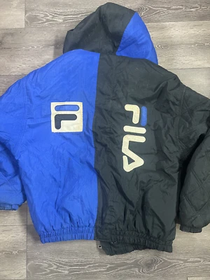 rare vintage FILA jacket. Blue and Black - Image 1 of 3