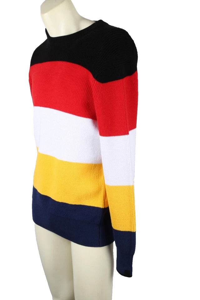 RAG & BONE Cotton Mens Multicolor Striped Knit Long Sleeve Sweater Size S - Image 1 of 4
