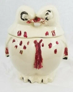 🐧Vintage McCoy Pottery USA Cookie Jar Love Birds Kissing Penguins 8.5" - NICE!! - Picture 1 of 12