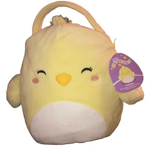 Squishmallow Ivanna Yellow Chick Easter Basket Fuzzy Wings KellyToy Spring NWT - Picture 1 of 8