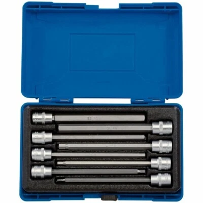 Draper Expert 16287 3/8" Drive 8 Piece 150mm Long Hexagon Bit Socket Set 3-12mm - Image 1 of 2