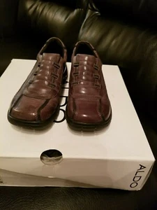 Aldo Shoes Boots Leather Brown Size 7 NEW - Picture 1 of 7