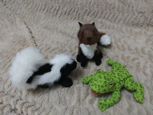 3 Folkmanis Plüsch Mini Fingerpuppen Stinktier, Fuchs, Frosch Tiere spielen vor - Bild 1 von 10