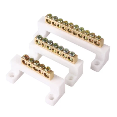 8x13mm 5-20 Way/Hole Neutral/Earth Line Metal Strip Block Terminal Connector - Image 1 of 4