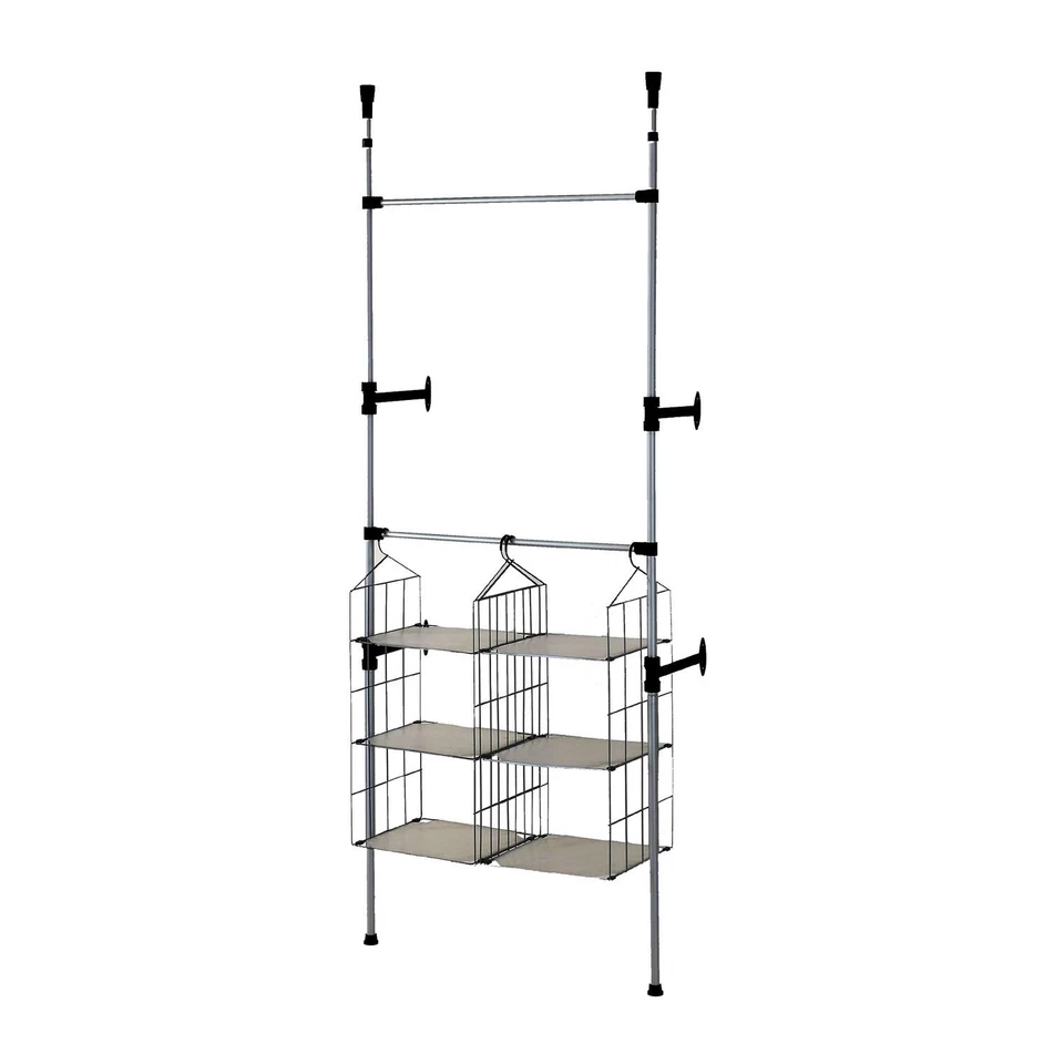 Estante telescópico para ropa/toallero ORE International NS-1121-80, plateado Foto 1 de 1