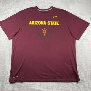 Arizona State Sun Devils Mens 2XL Nike Dri-Fit Football T-Shirt Maroon - Picture 1 of 7