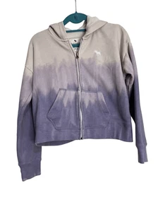 Abercrombie Fitch Hoodie Girls Size 13/14 Purple Ombre Full Zip Jacket Casual - Picture 1 of 8