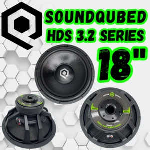 SoundQubed - 18" HDS 3.2 Series Subwoofer D4 Ohm Dual Voice Coil 1200 Watt RMS - Afbeelding 1 van 8