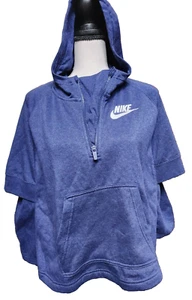Nike Pullover Short Sleeve Hoodie Half Zip NWT Girls Size Medium MSRP $50.00 - Picture 1 of 8