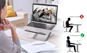 Laptop Stand Ergonomic Height Angle Adjustable Notebook stand - Picture 1 of 2
