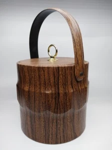 Vintage FauxLeather Vinyl Ice Bucket - Picture 1 of 8