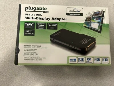 NEW Plugable USB 2.0 UGA Display Adapter ( DisplayLink ) USB-VGA - Image 1 of 3