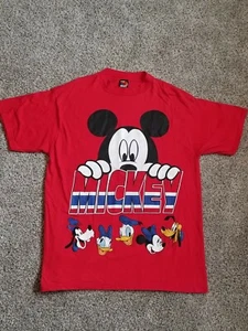 Vintage Mickey Unlimited Jerry Leigh Mickey Red T-Shirt One Size Fits Most - Picture 1 of 6