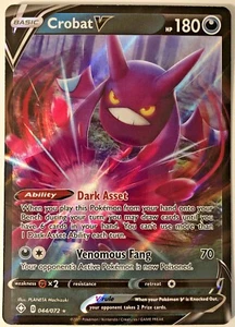 Pokemon Shining Fates Crobat V 44/72 NM/M  - Picture 1 of 1