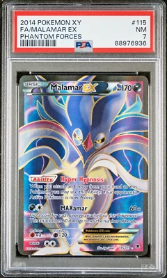 Near Mint 2014 Pokemon XY Phantom Forces Malamar EX Full Art Holo UR #115 PSA 7 - Image 1 of 2