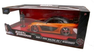MODELLINO AUTO STATICO JADA TOYS HAN 1995 MAZDA RX-7 ARANCIO FAST FURIOUS 1/24 - Foto 1 di 5