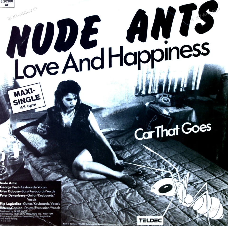 Nude Ants - Love And Happiness / Car That Goes Maxi 1984 (VG/VG) . - Image 1 of 1